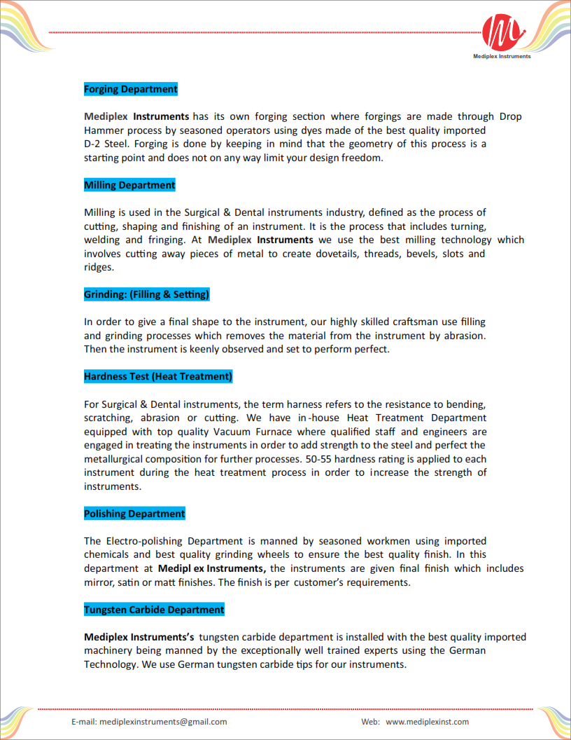 Mediplex Instruments About Us